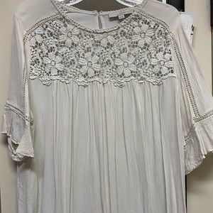 Loft Embroidered Top